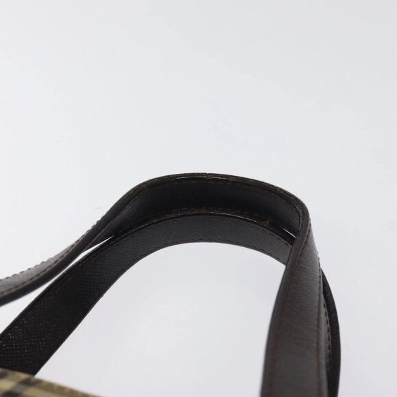 BURBERRY Nova Check Hand Bag Canvas Beige Auth 120467 - Picture 9 of 16